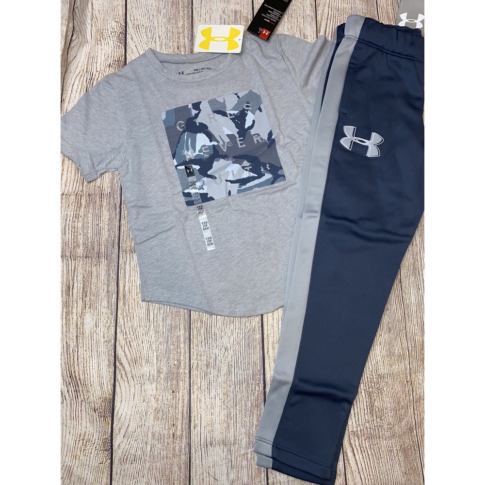 Under Armour Youth XS (7) Girls Never Quit Athletic Outfit Pants Shirt NEW